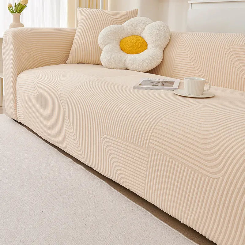 Plaid Canapé Velours SOFANOVA Cloud Flow Beige-190to230cm