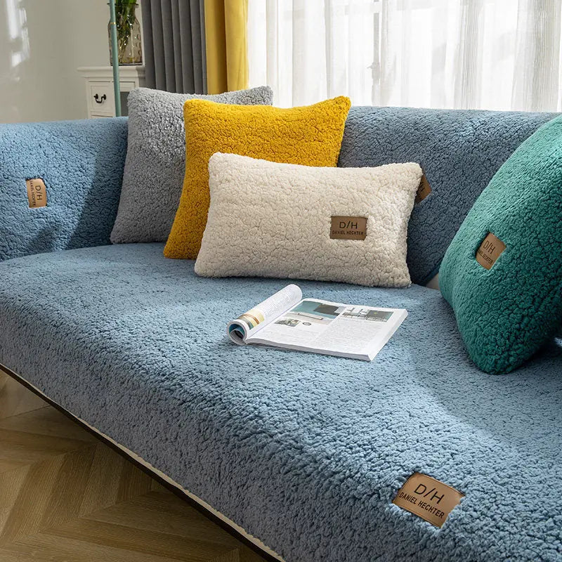 Plaid Canapé Anti-Glisse LELLEN Blue-110x180cm