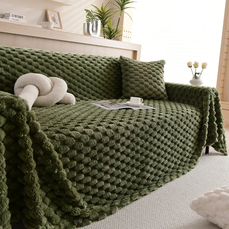 Plaid Canapé Antidérapant LUMIRA TM Warm Core Green-180X200cm