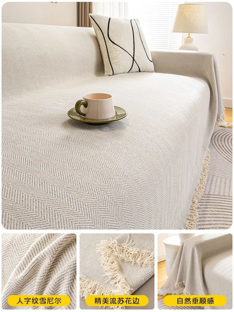 Plaid Canapé Chenille PROTECTOR Cream-180x260cm