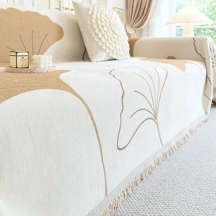 Plaid Canapé Chenille Simple LINAYA Coffee Color-180X280cm