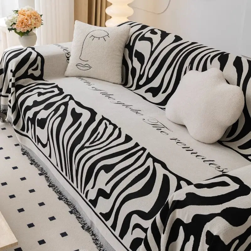 Plaid Canapé Chenille Strié CARINO Yb Perod Black-180X200cm