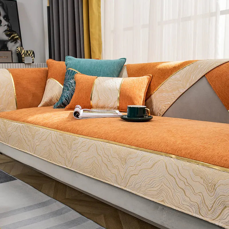 Plaid Canapé Chic Chenille LUXORA Orange-90x180
