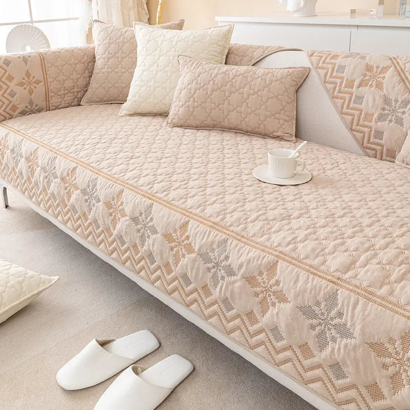 Plaid Canapé Coton Jersey PLAODECO Style Coffee Color-90X120CM