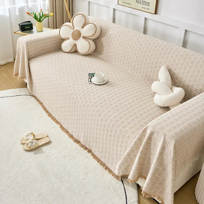 Plaid Canapé Coton Nordic CLOVER Cocoa Coffee-130x180cm