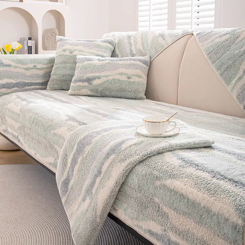 Plaid Canapé Doux FranceVogue Sky Light Green-70X90
