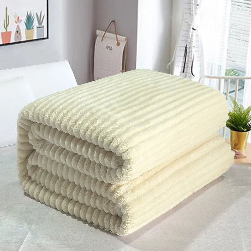 Plaid Canapé Doux LISA Pearl White-100cmx150cm Single Blanket
