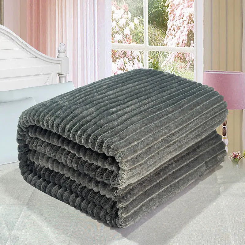 Plaid Canapé Doux LISA High Grade Gray-150cmX200cm Single Blanket