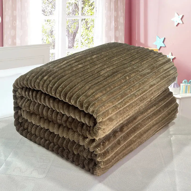 Plaid Canapé Doux LISA Elite Coffee-120cmX200cm Single Blanket