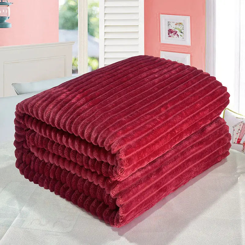 Plaid Canapé Doux LISA Bloom Red-150cmX200cm Single Blanket