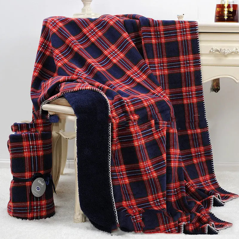 Plaid Canapé Flanelle Doux NORDYX Blue-160x130cm