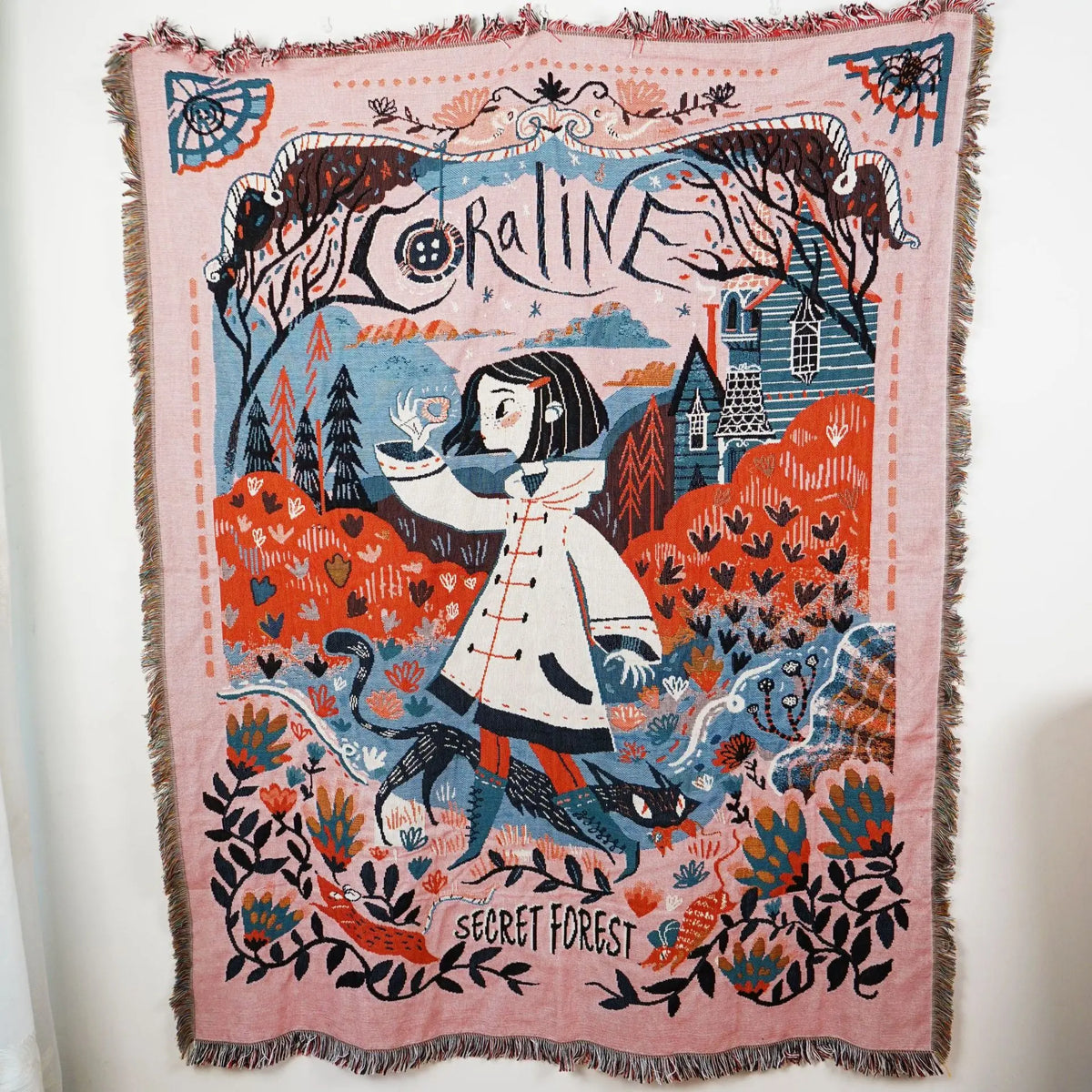 Plaid Canapé Gothique Coton Mystique Mysterious Forest-130x160cm