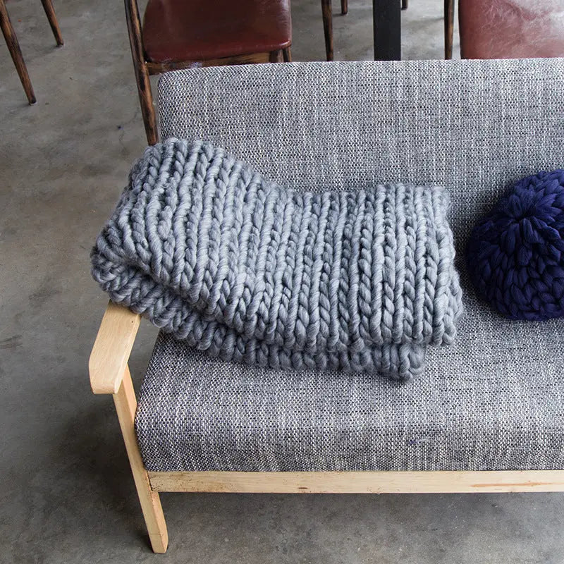 Plaid Canapé Jacquard TREVIS Dark Grey-60x60cm