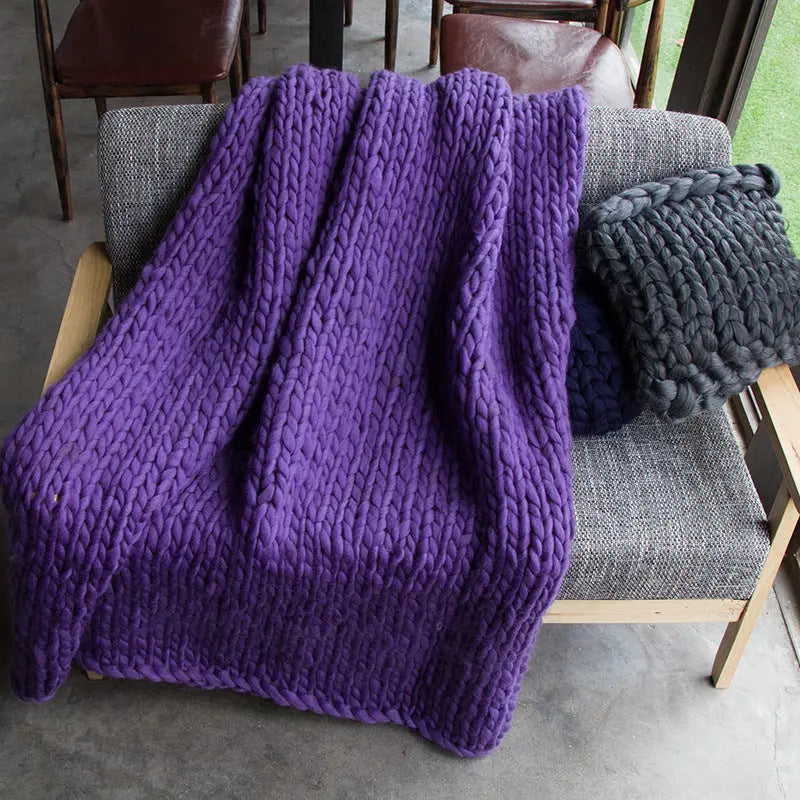 Plaid Canapé Jacquard TREVIS Violet-60x80cm