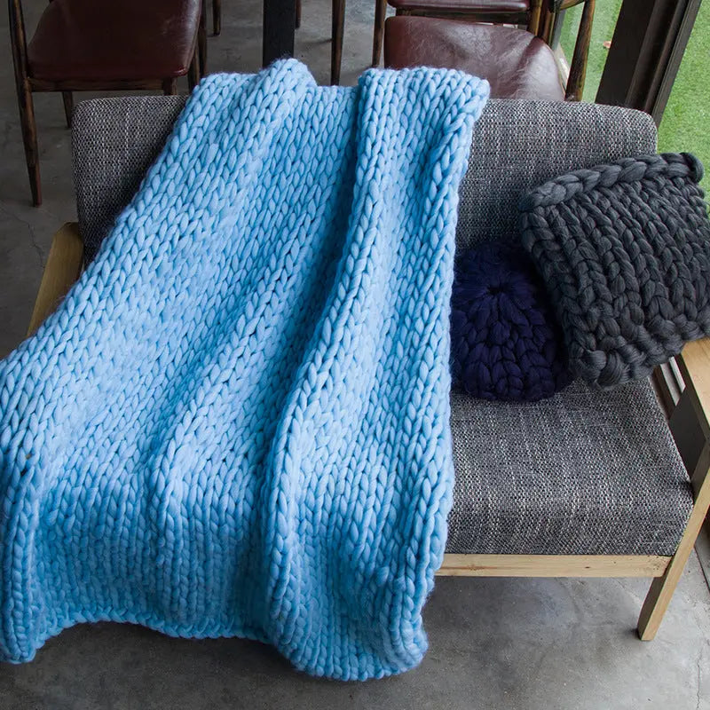Plaid Canapé Jacquard TREVIS Sky blue-100x120cm