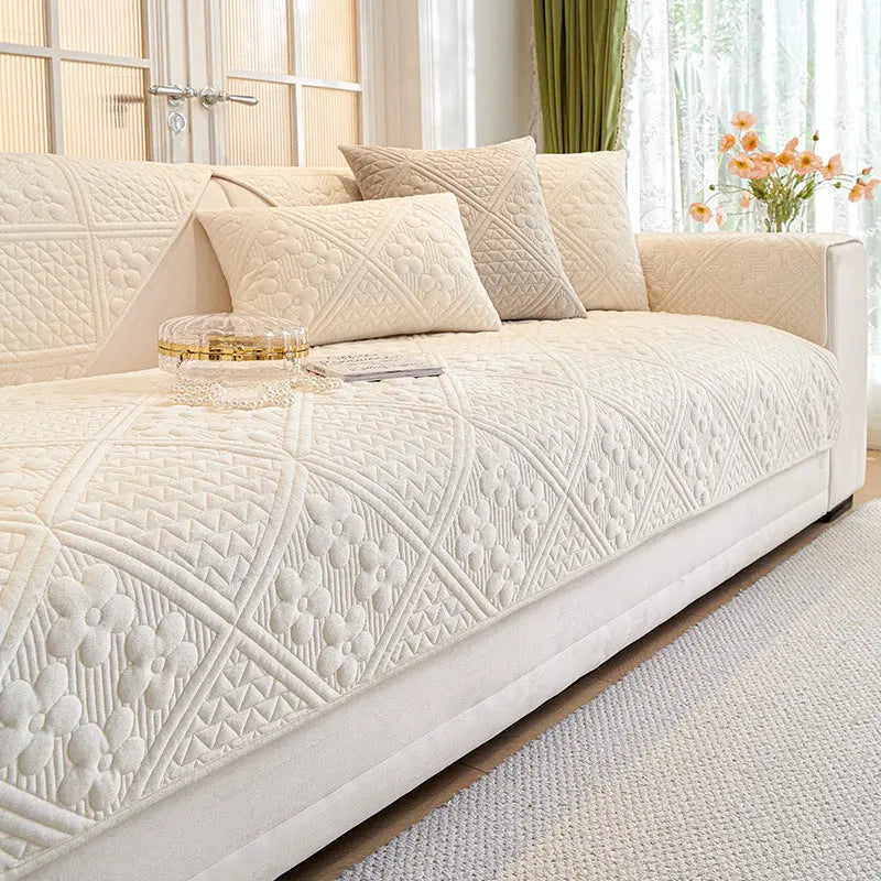 Plaid Canapé Luxe Antidérapant Luxin Beige-90X120cm
