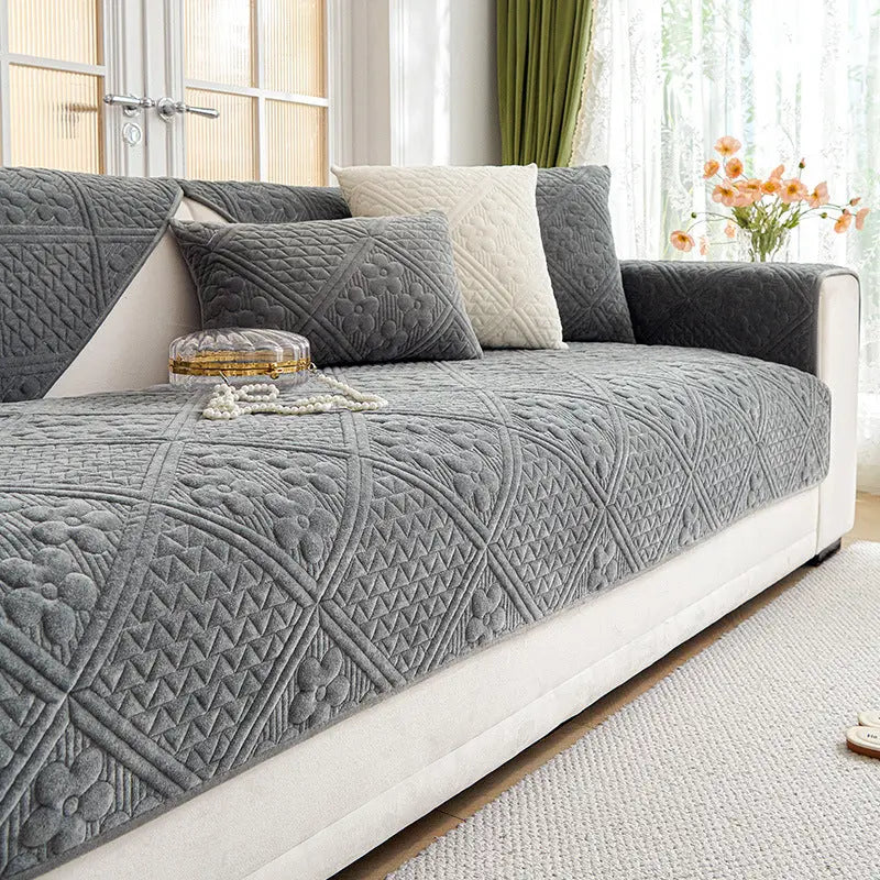 Plaid Canapé Luxe Antidérapant Luxin Gray-70X150cm