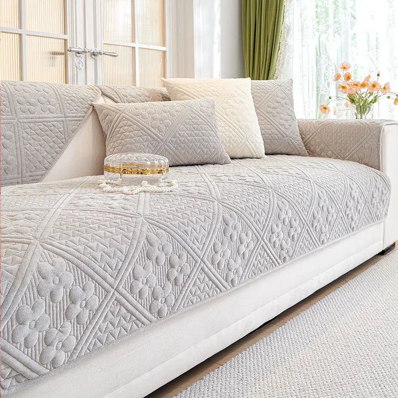 Plaid Canapé Luxe Antidérapant Luxin Light Gray-90X180cm