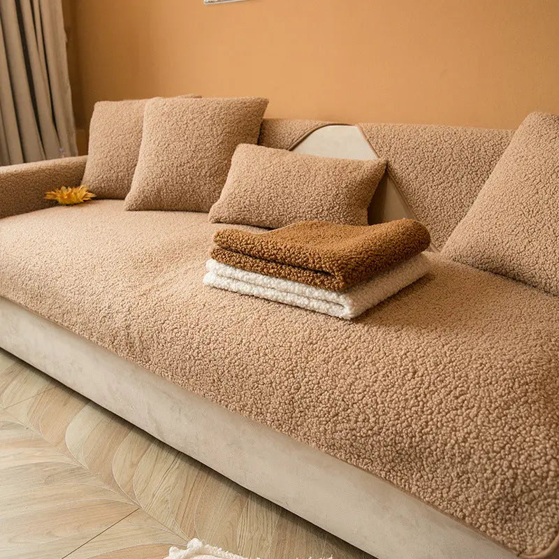 Plaid Canapé Luxe CozyLamb Camel-70x70cm