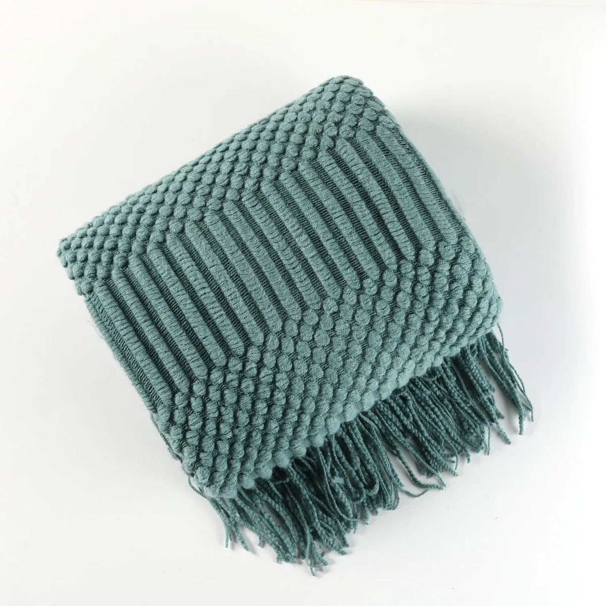 Plaid Canapé Modern AERO Lake Green-130X230CM Including Tassels