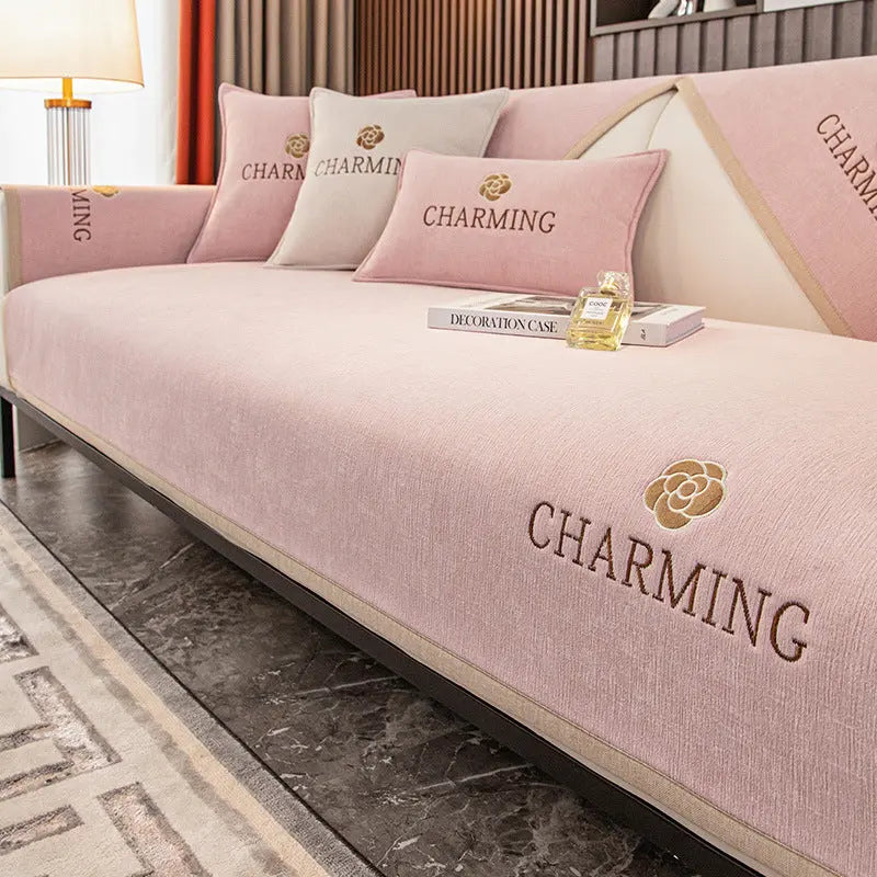 Plaid Canapé Moderne AILON Pink-70x180