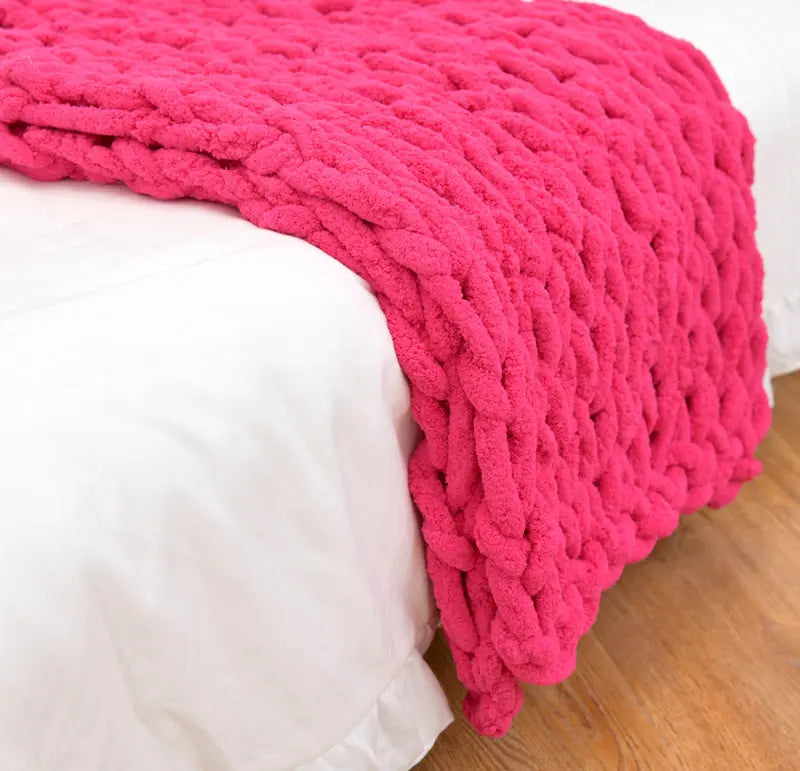 Plaid Canapé Tricot YARNEXA Pink-40X60