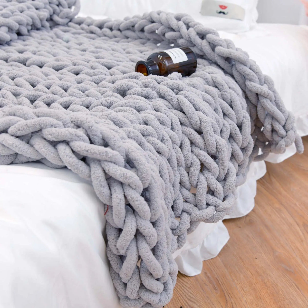 Plaid Canapé Tricot YARNEXA Grey-150X200