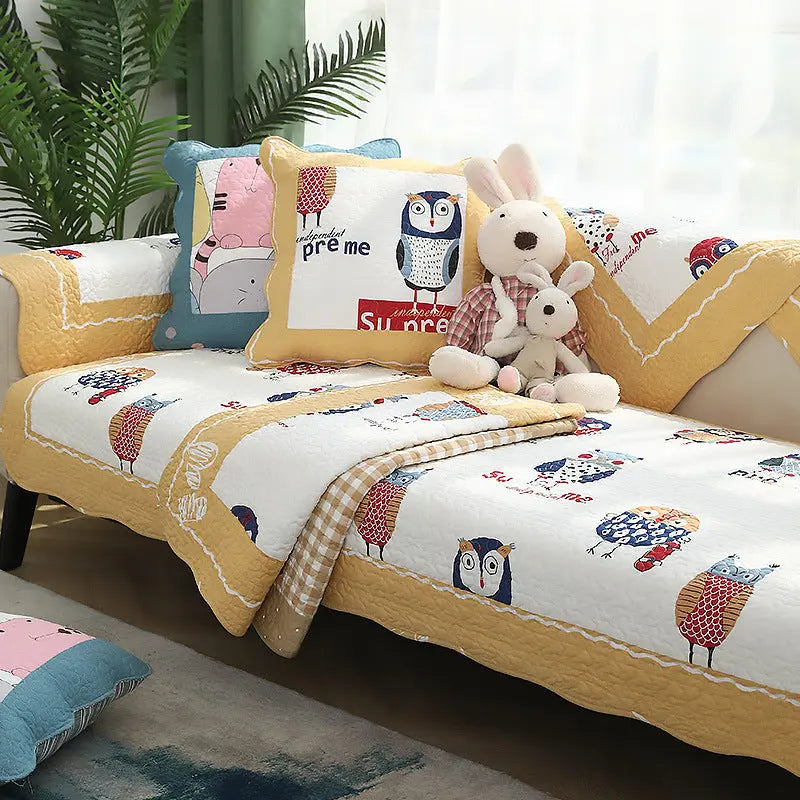 Plaid Canapé Universel MONICA Cartoon Owl-70x70cm