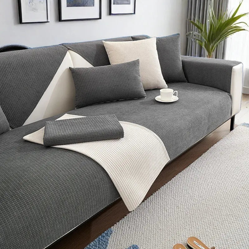 Plaid Canapé Velours Moderne SOFANTA Dark Gray-110x180