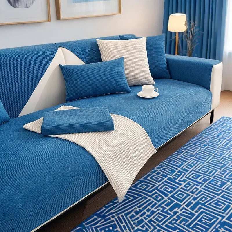 Plaid Canapé Velours Moderne SOFANTA Fog Blue-70x90
