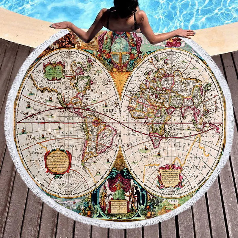 Serviette Plage Bohème MAYA C-150x150cm