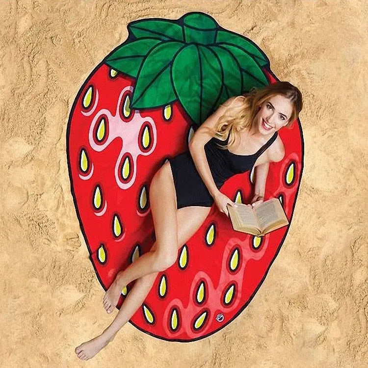 Serviette Plage Coton APOLLO Strawberry