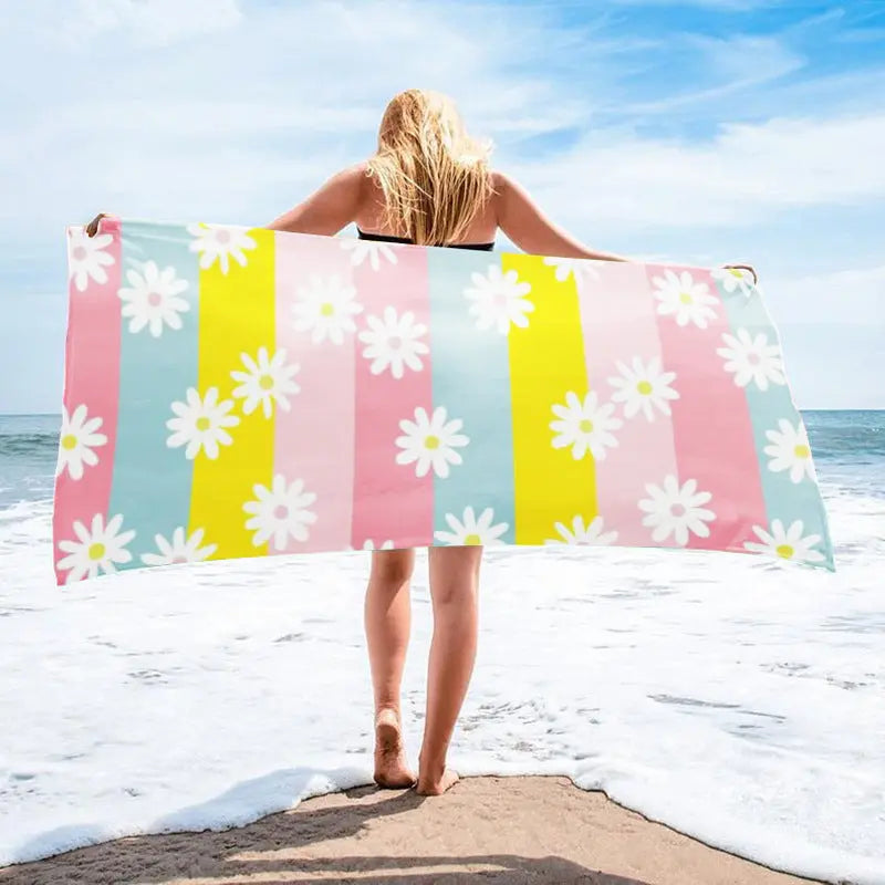 Serviette de Plage Imprimée VACANZA 15S-70x140 mesh bag packaging