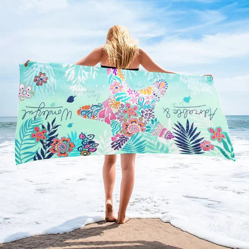 Serviette de Plage Imprimée VACANZA 21S-70x140 mesh bag packaging