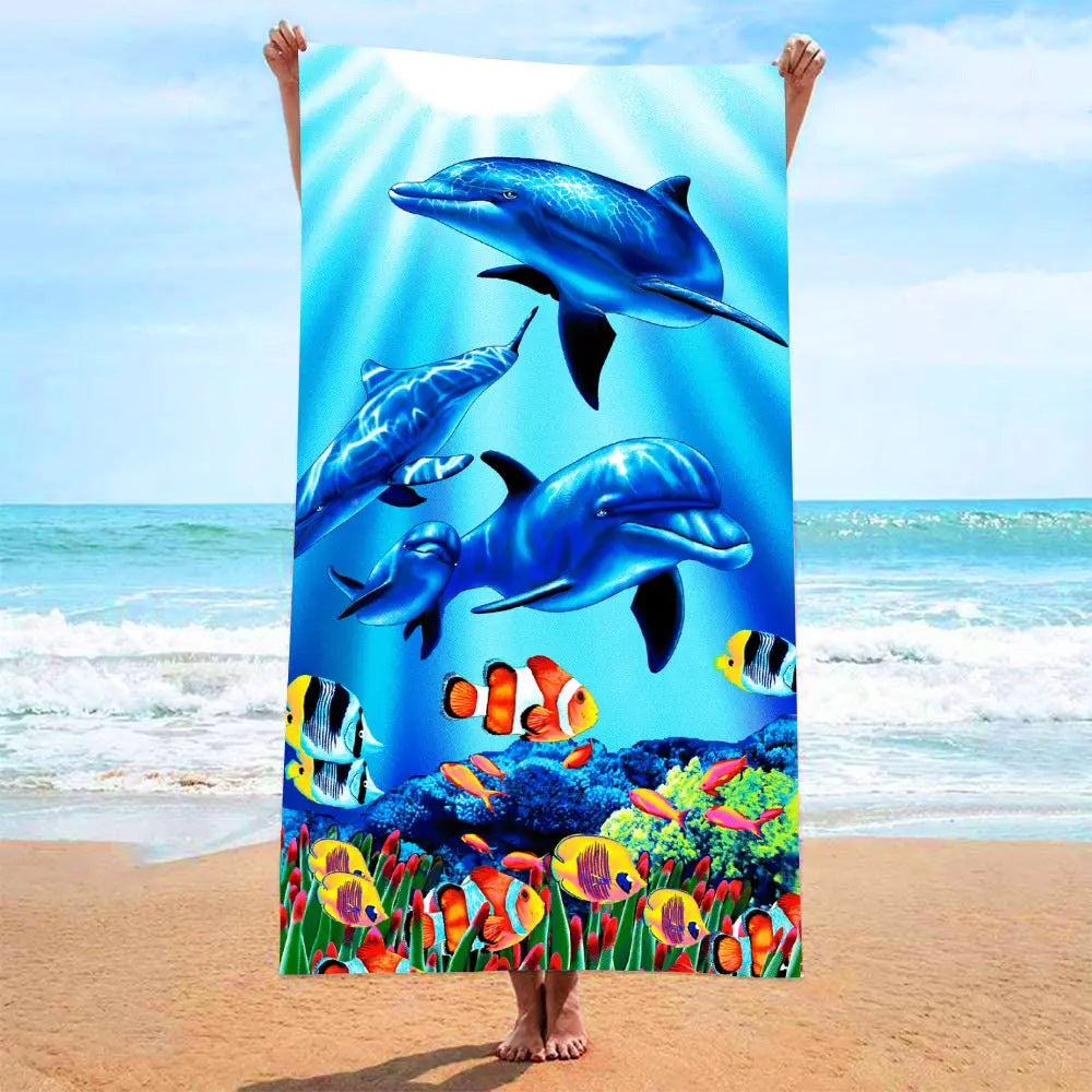 Serviette de Plage Imprimée VACANZA 28S-70x140 mesh bag packaging