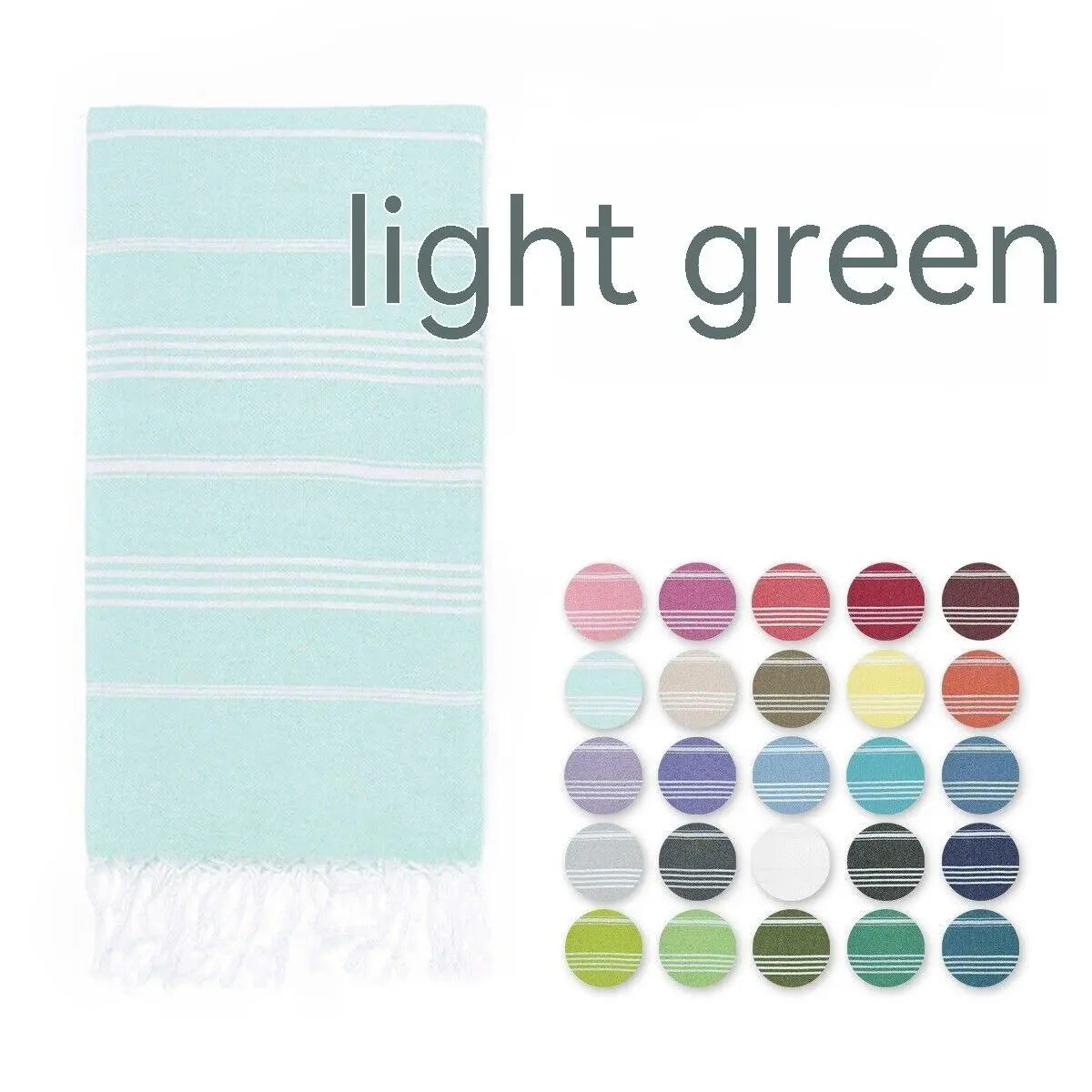 Serviette de Plage Luxe SABIT Turkish Stripes Light Green-100X180cm