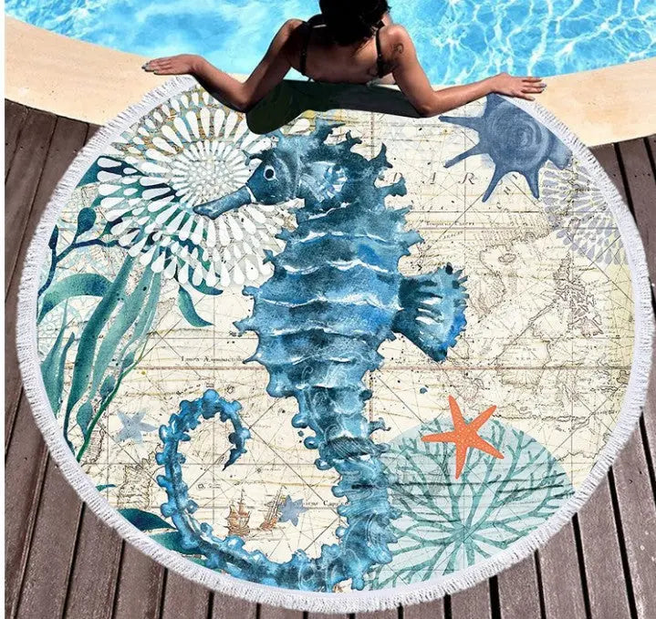 Serviette de Plage Microfibre AZURE Style15-540g finished towel material