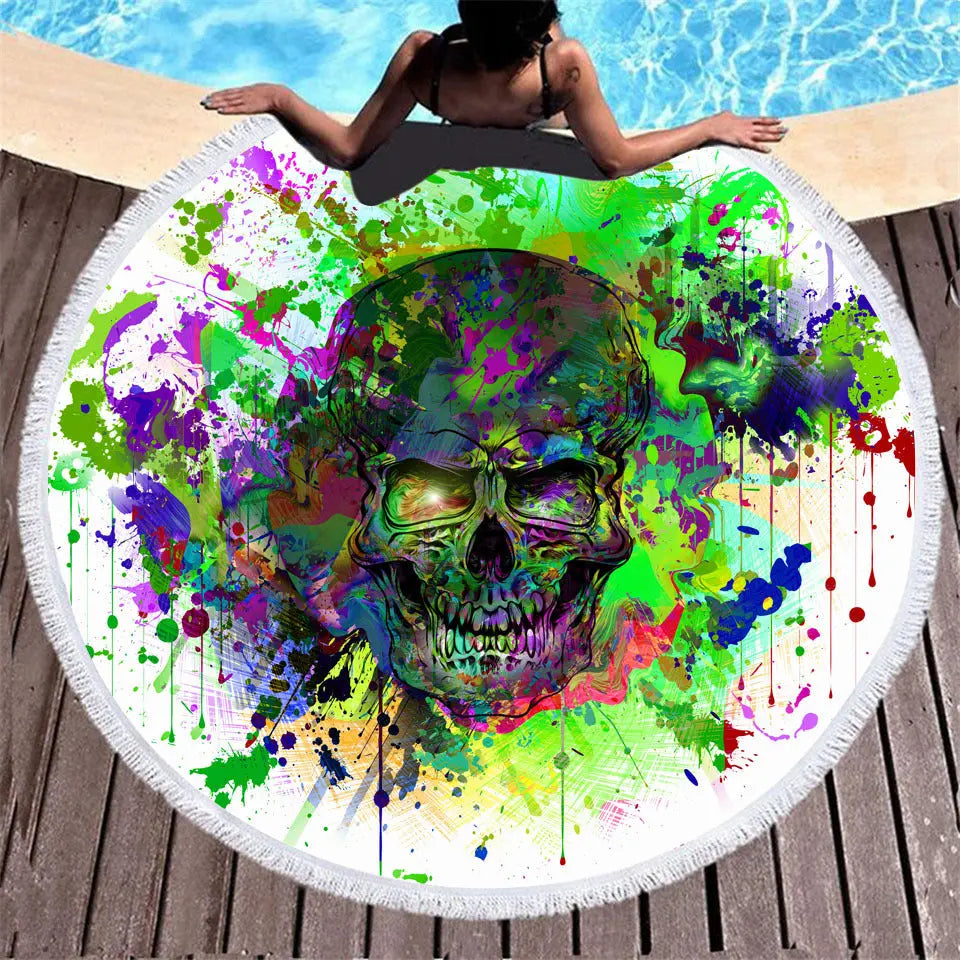 Serviette de Plage Microfibres SKULLY 4style