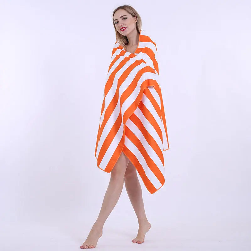 Serviette de Plage Velours FALINA Orange-160x80cm