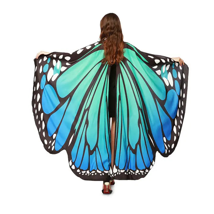 Serviette de plage Papillon Sarah Blue-168x135cm