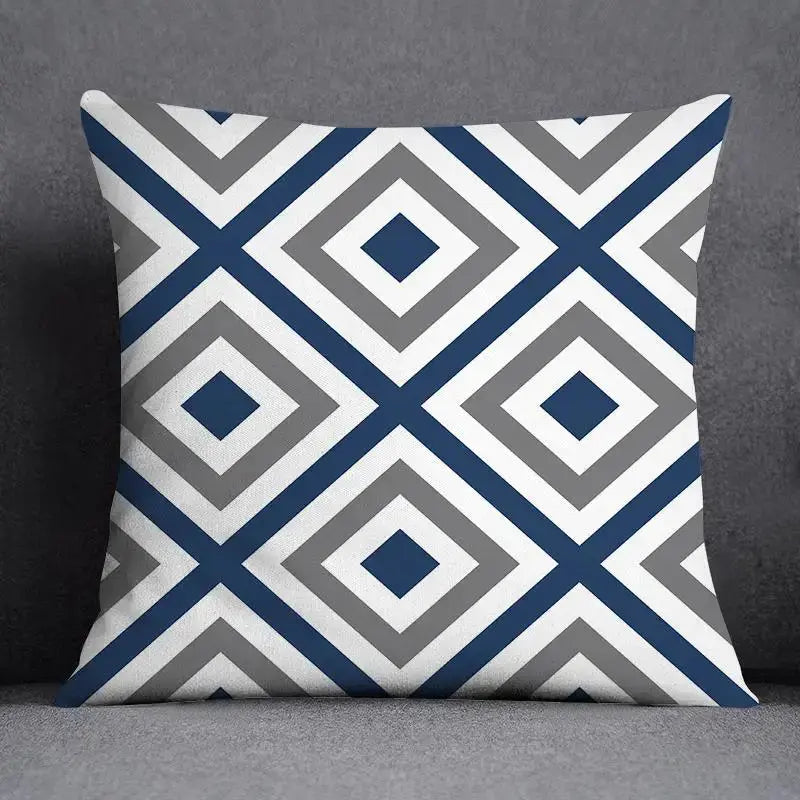 Taie d'Oreiller Géométrique Polyester BLUENO Housse de France