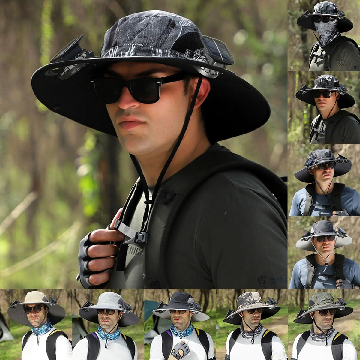 Chapeau à large bord ventilé solaire anti UV SUNCAP Housse de France