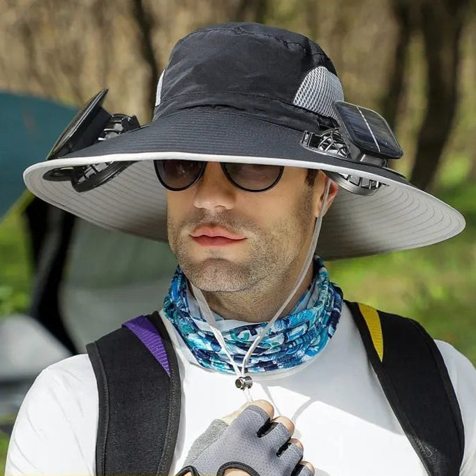 Chapeau à large bord ventilé solaire anti UV SUNCAP Housse de France