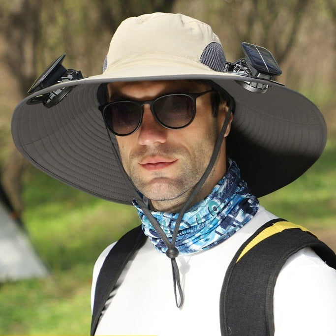 Chapeau à large bord ventilé solaire anti UV SUNCAP Housse de France