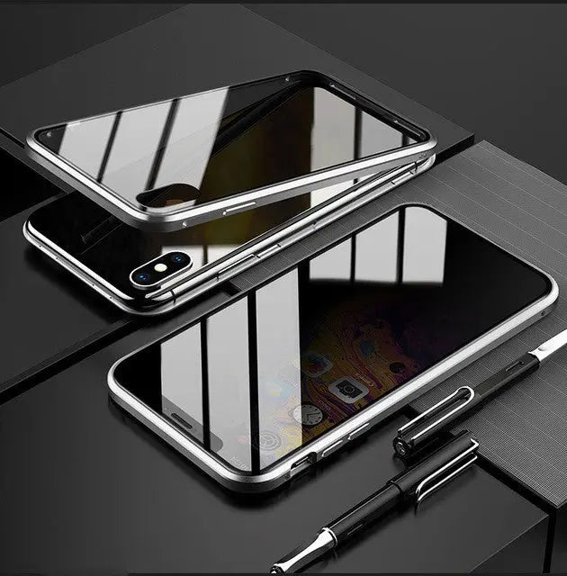 Coque Téléphone Anti-espion PROTECTOR Silver-IPhone XS