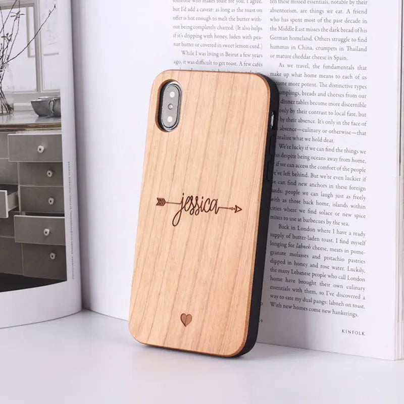 Coque Téléphone Bois Sculpté ATHENA Brown02-IPhone6SP 6P