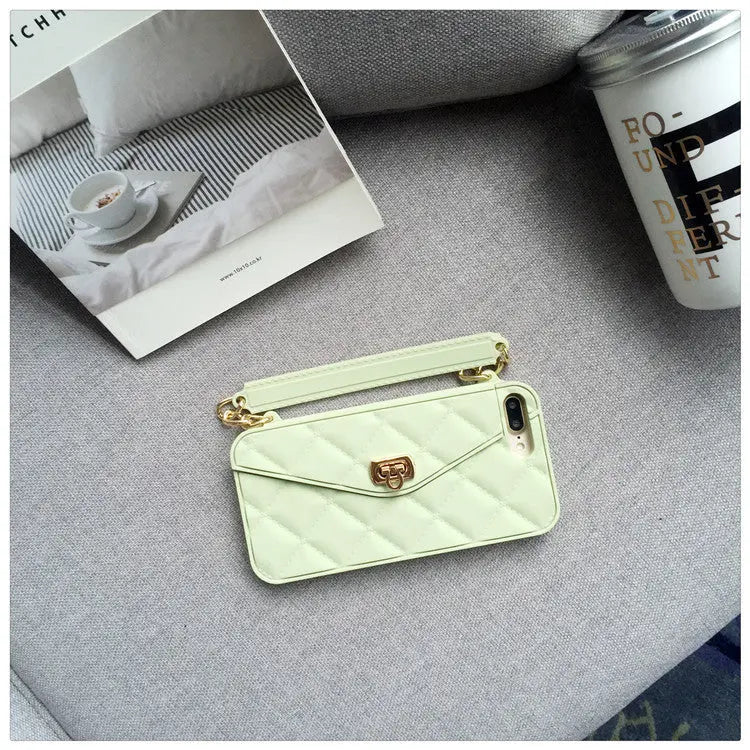Coque Téléphone Chic FURENA Light green-With card chain-iPhone12