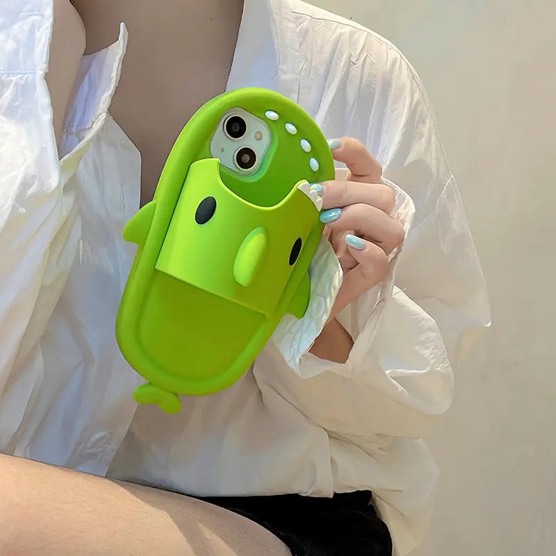 Coque Téléphone Créative SHARKY Shark Slippers Silicone-IPhone12promax