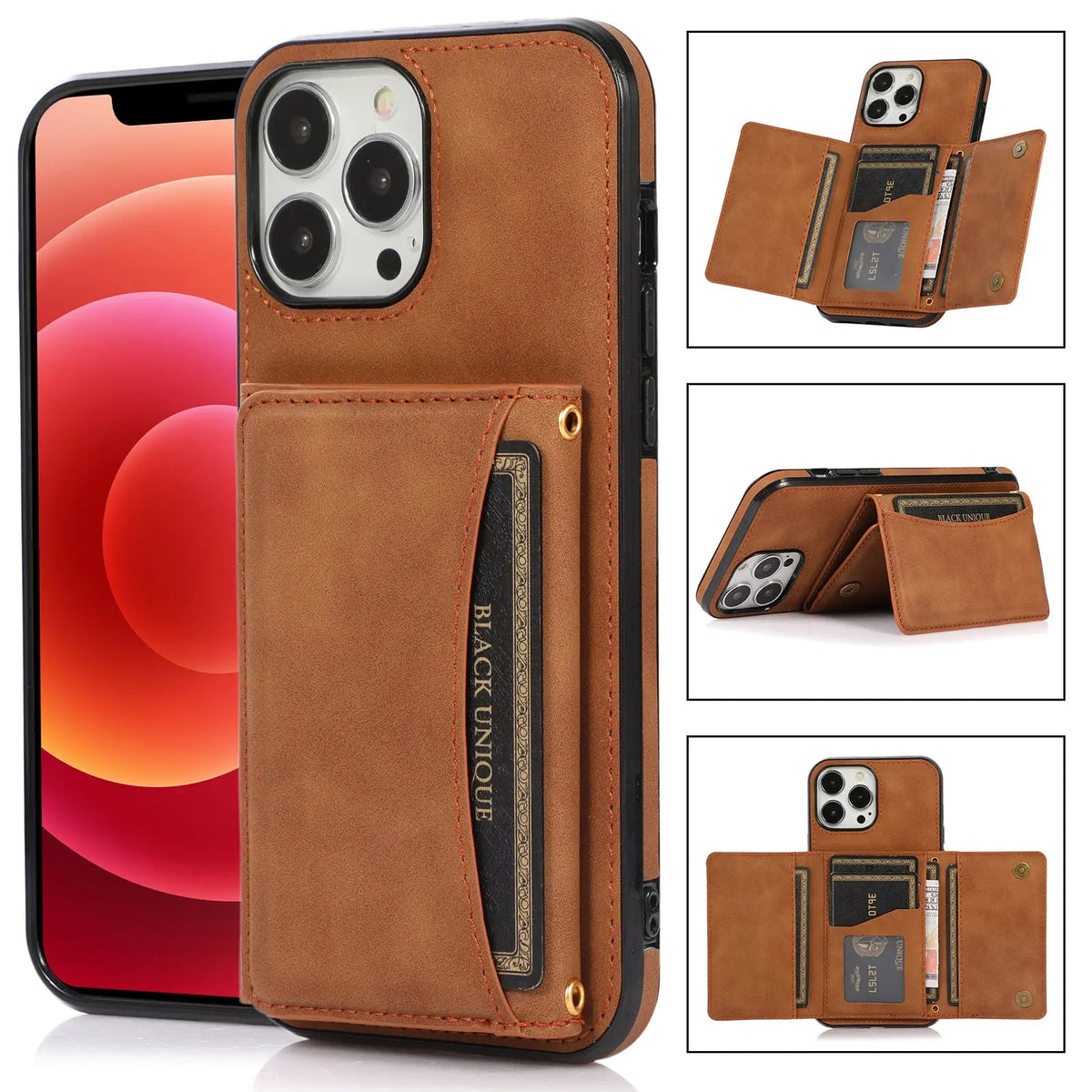 Coque Téléphone Cuir Anti-Choc TRIANA