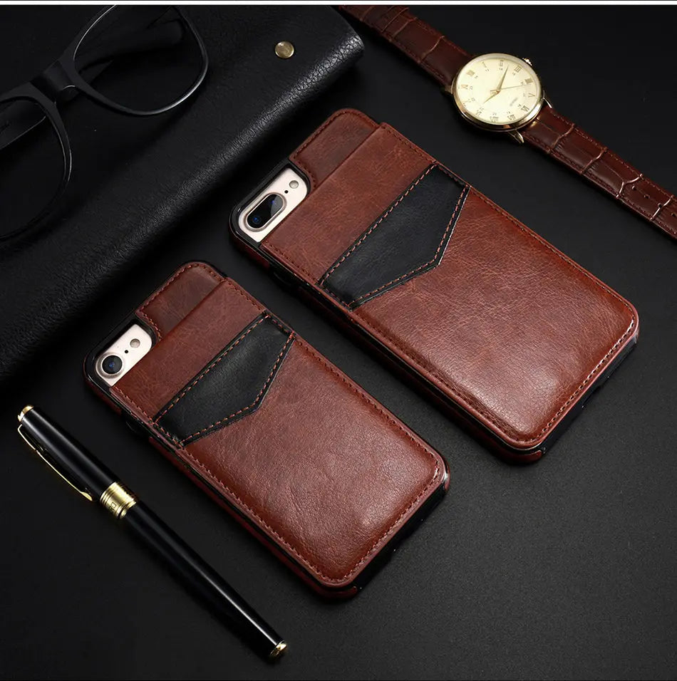 Coque Téléphone Cuir Retro ASTOR Brown-iPhoneX